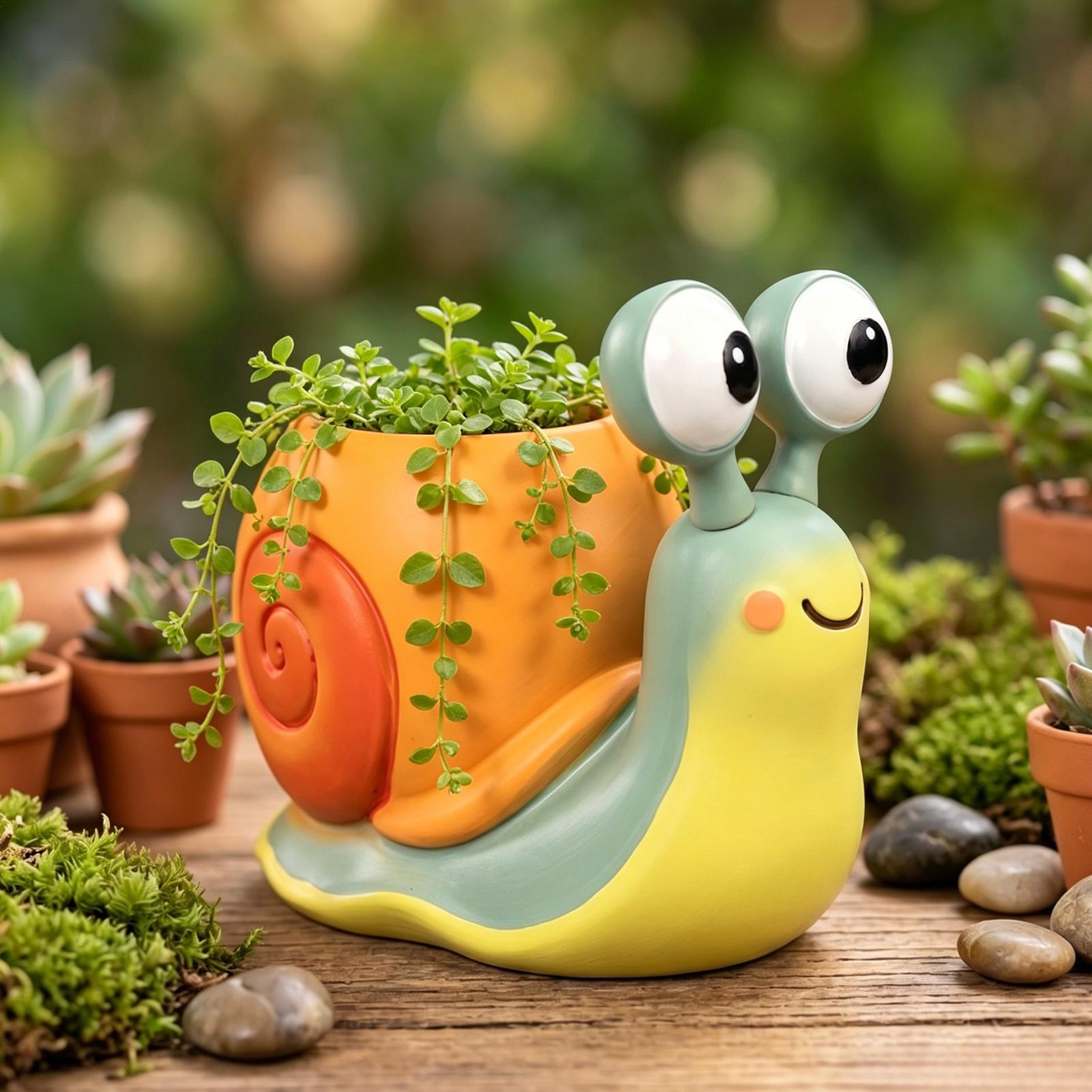 Snail Shape Flower Pot Snail f - Succulent Set 评论和价格