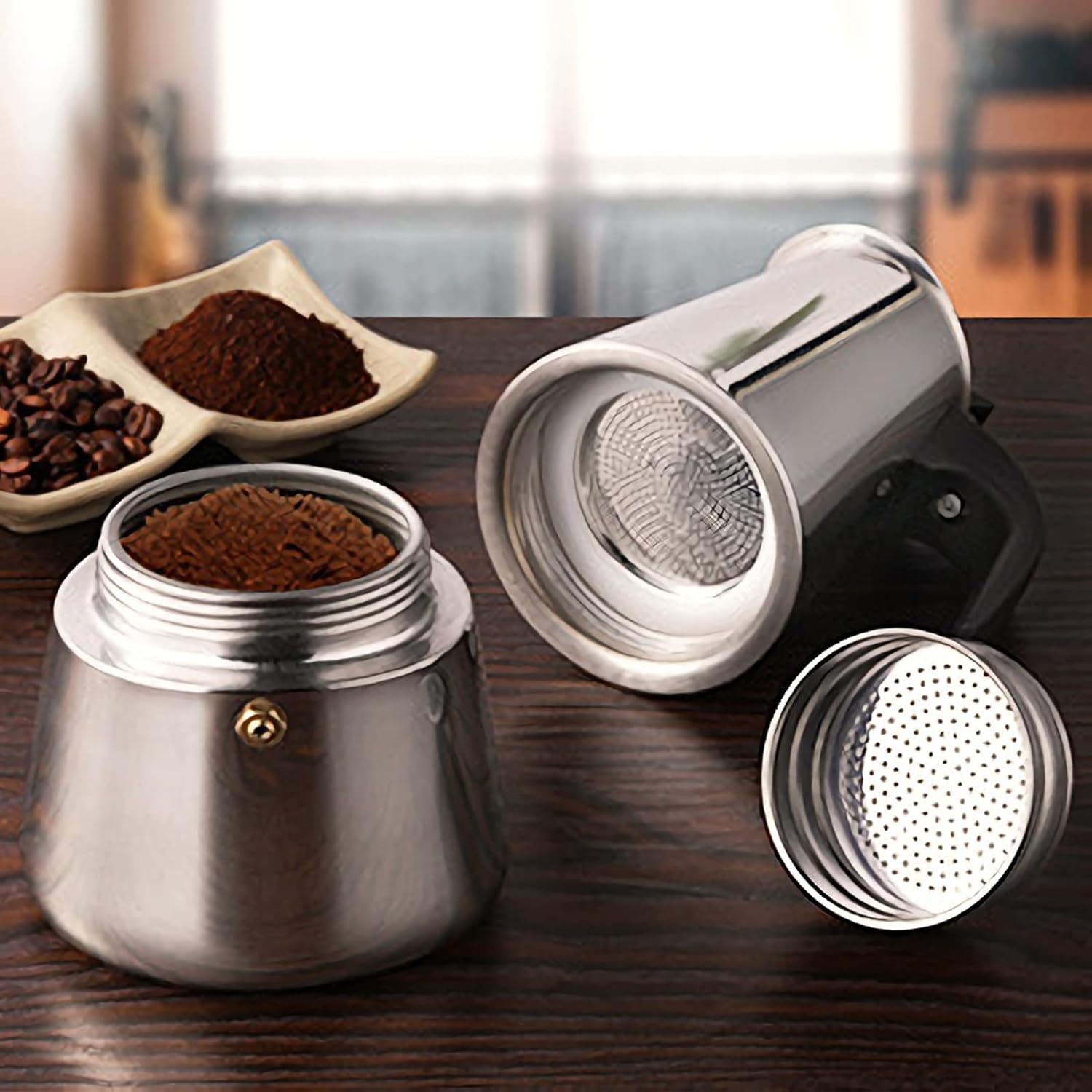 4/6/9 Cups Moka Pot Caffe Mach - Pothos 评论和价格
