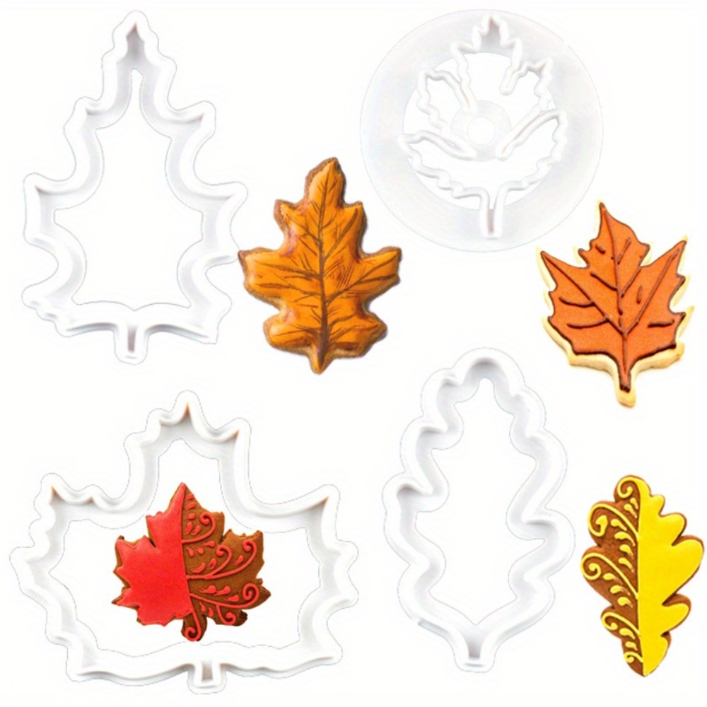 4Pcs Set Fall Leaf Cookie Cutt - Fiddle Leaf Fig 评论和价格